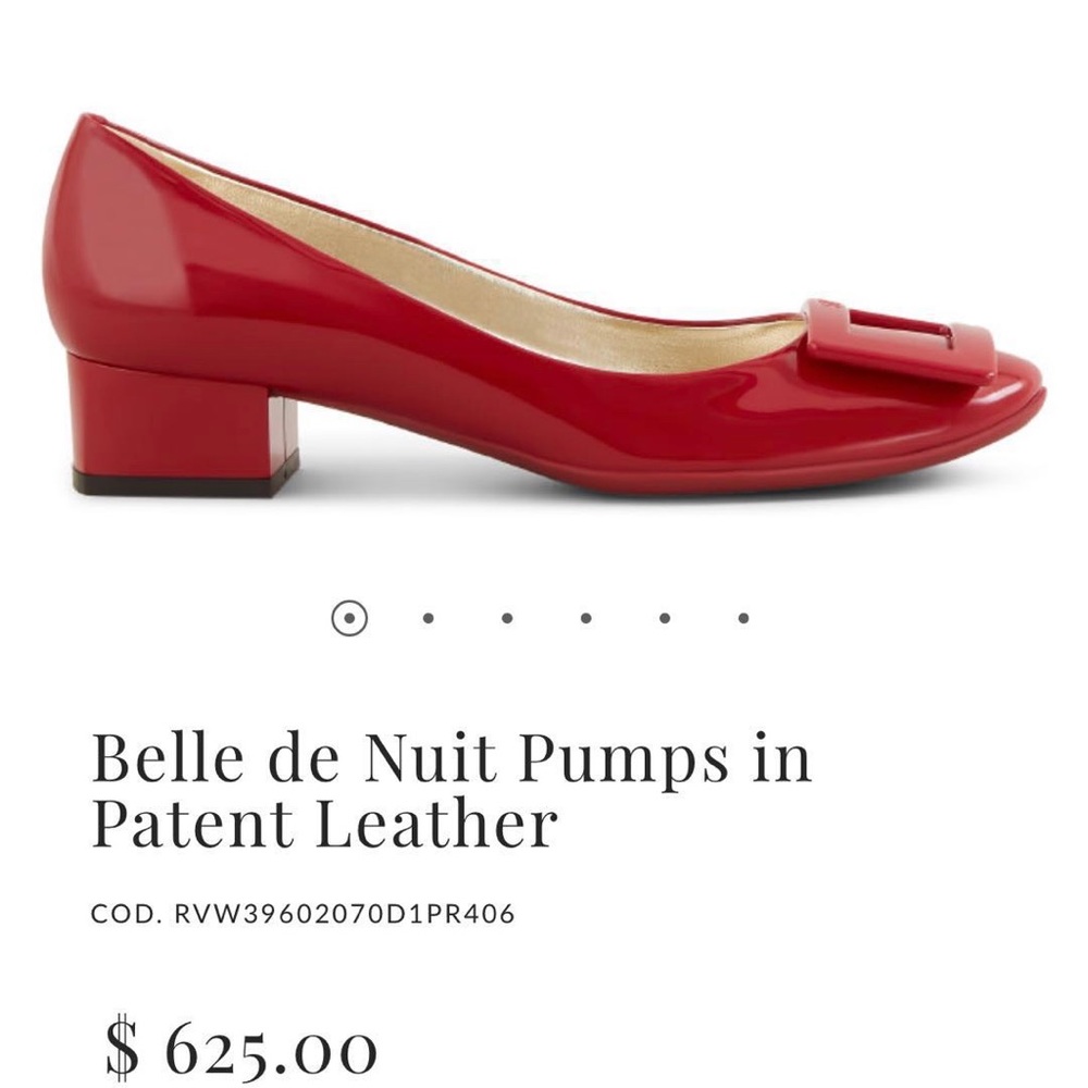 Roger Vivier pump patent burgundy